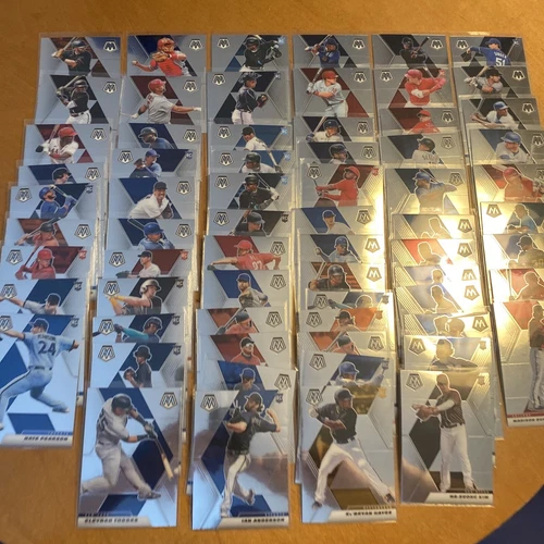 2021 Panini Mosaic Baseball 65 Card Lot Base Vets Base Rookies RC Hayes Carlson