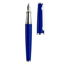 Otto Hutt,Füllfederhalter Design Nr 06,Blau,Blue,Glanzlack,Platin beschichtet