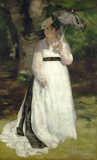 Lise with Umbrella 1867 Signed P. Auguste Renoir - 17"x22" Fine Art Print -01245