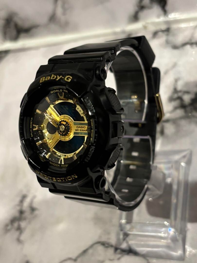 CASIO / BABY-G / BA-110-1AJF / BLACK / GOLD Mint condition | eBay