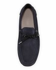 100% AUTHENTIC NEW MEN FERRAGAMO ATLANTE SUEDE BLUE DRIVERS/MOCCASINS US 9 — photo 2