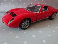 Lamborghini Miura P400 Sv Rot Modelauto Sportwagen Ca.12,5Cm 1:34 RüCkzugmotor
