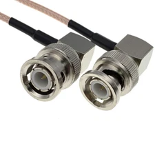 15cm to 300cm BNC to BNC male plug right angle RF 50 ohm RG316 Coaxial CableS
