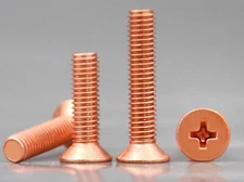 M3 M4 M5 Pure Copper Phillips Countersunk Flat Head Screws