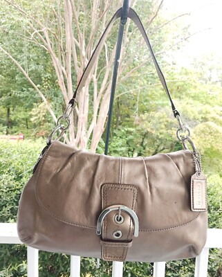 COACH / ショルダーバッグ/レザー/GRN/F12012 Coach F17217 Vintage Dark Gold Soho Y2K Leather Buckle Flap