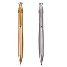 EDC Brass/Stainless Steel Press Pen Ball Point Pen 140 10MM Writing Pen W/Clip