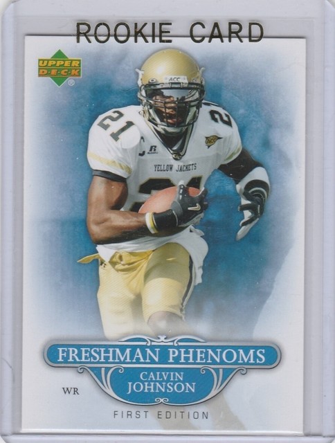 CALVIN JOHNSON ROOKIE CARD 2007 Upper Deck 1st Edition FRESHMAN PHENOMS 