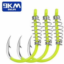 20~80Pcs Sprung Fishing Hooks Carp Hooks Baits Hooks Circle Hooks for Freshwater