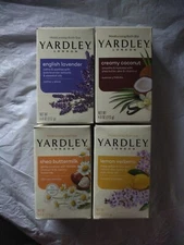 YARDLEY London Bar Soaps Scented LE Floral, Lemon, Coconut, Shea - 4pk variety