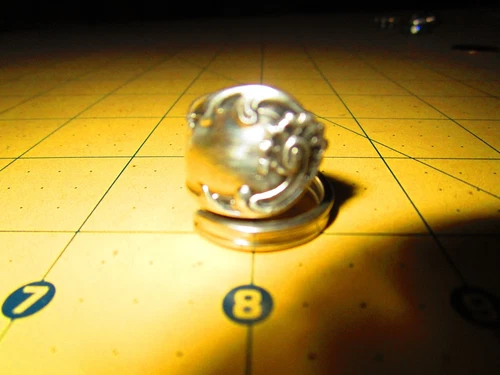 STERLING SILVER Spoon Ring international  Jewelry Size 8  b