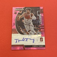2020-21 Prizm Draft Picks Tyrell Terry Prospect Auto Pink Cracked Ice Prizm RC