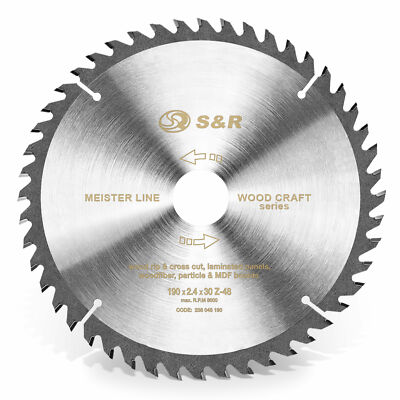 S&R  Kreissägeblatt 190x30x2,4mm 48T /Wood Craft/ Holz Kraft in Profiqualität