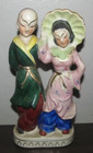 Vintage MADE IN OCCUPIED JAPAN Figurine Asian Man/Woman 7.25” Geisha People #2 — photo 1