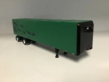 DCP 1/64 GREEN/BLACK Utility spread axle tautliner tarp trailer removable side
