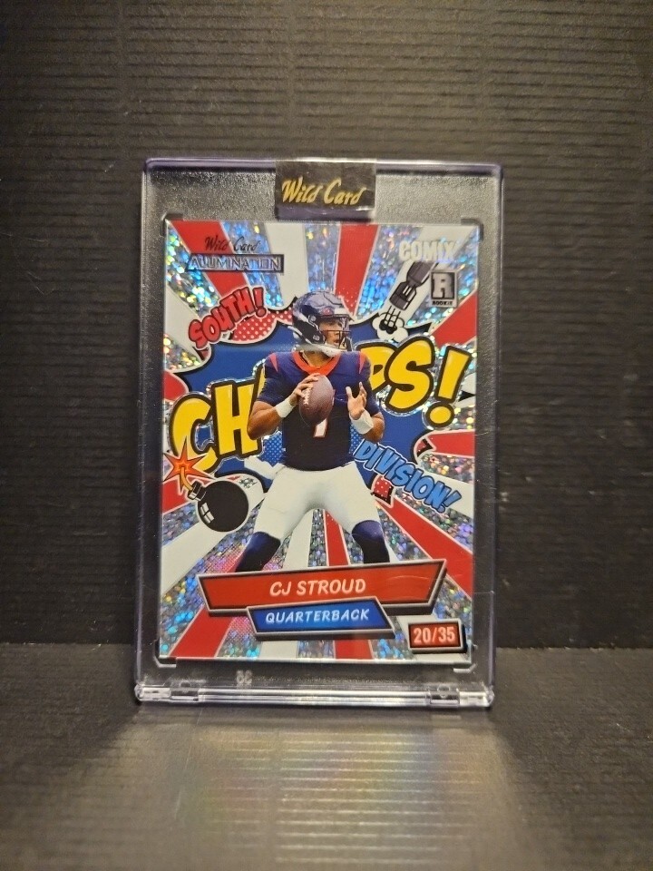 20/35 CJ STROUD 2023 Wild Card Alumination Comix Rookie SILVER HOLO ROY South