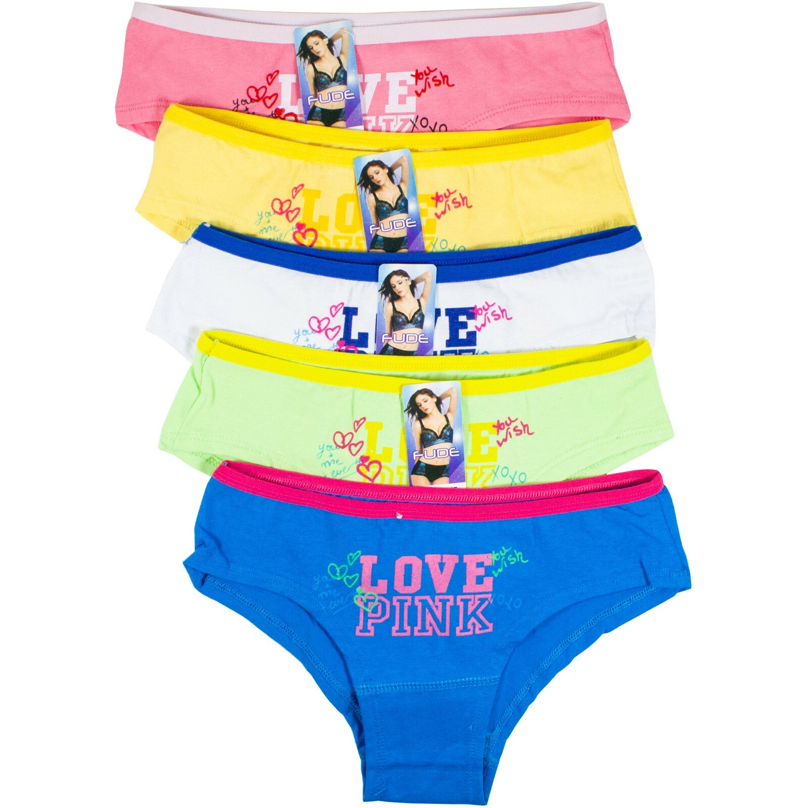 5 PC Womens Lace Bikini Hipster Boyshort Thong Seamless Brief Panties