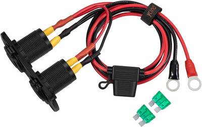 DIY Series  Female Cigarette Lighter Socket Dual USB Charging Power Outlet Heavy