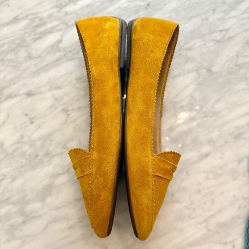 Mocasines Talbots Francesca Driving Flats en gamuza amarillo mostaza talla 9M - Imagen 5 de 12