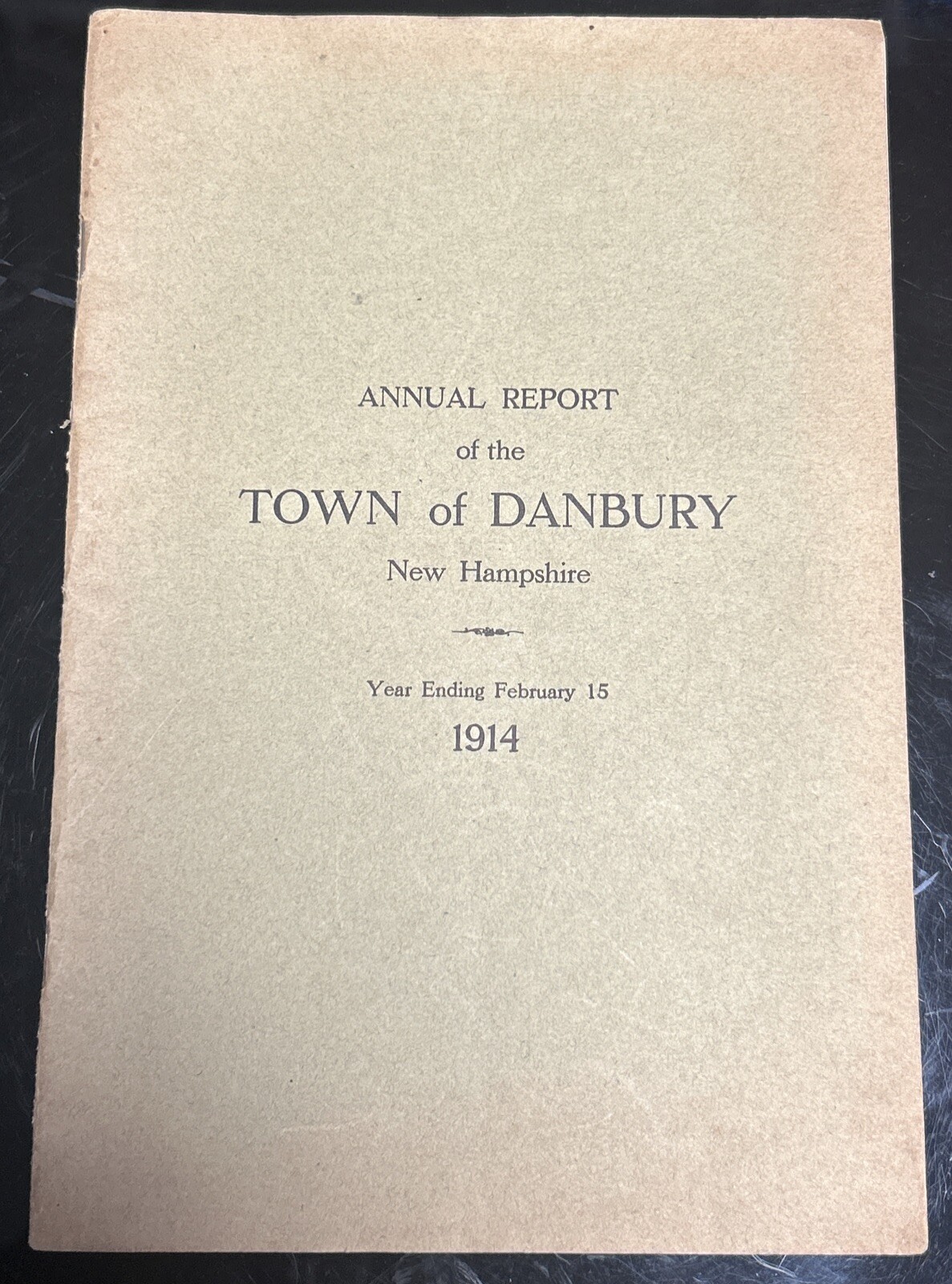 Annual Report Town Of Danbury New Hampshire 1914 eBay