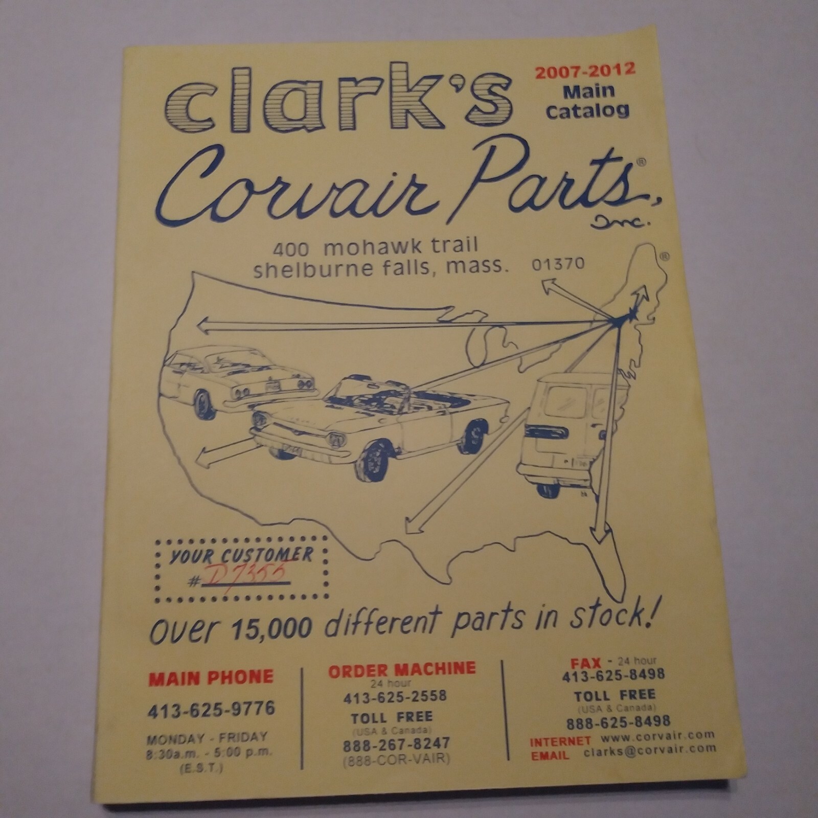Clark's Corvair Parts Main Catalog 2007- 2012 | eBay