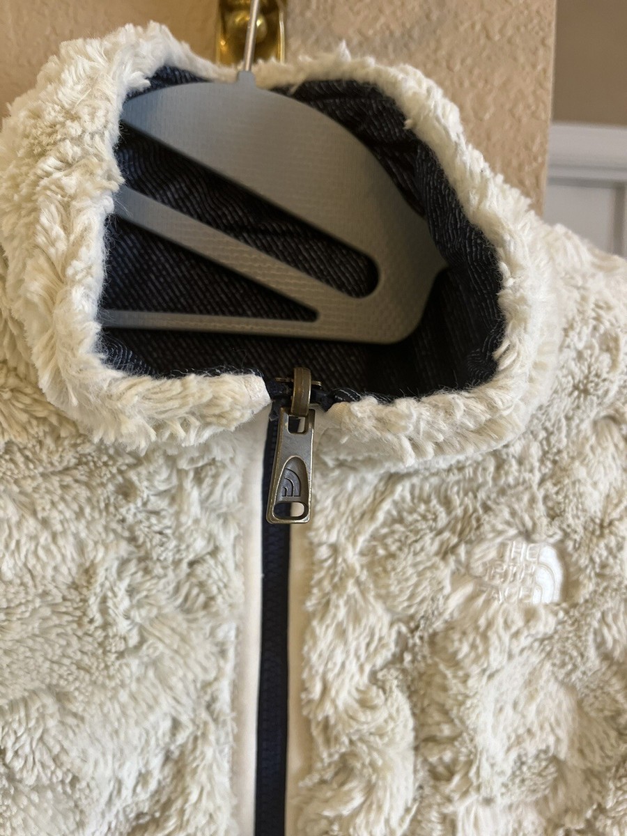 The North Face Reversible Fur Jacket - Blue And Ivory | eBay