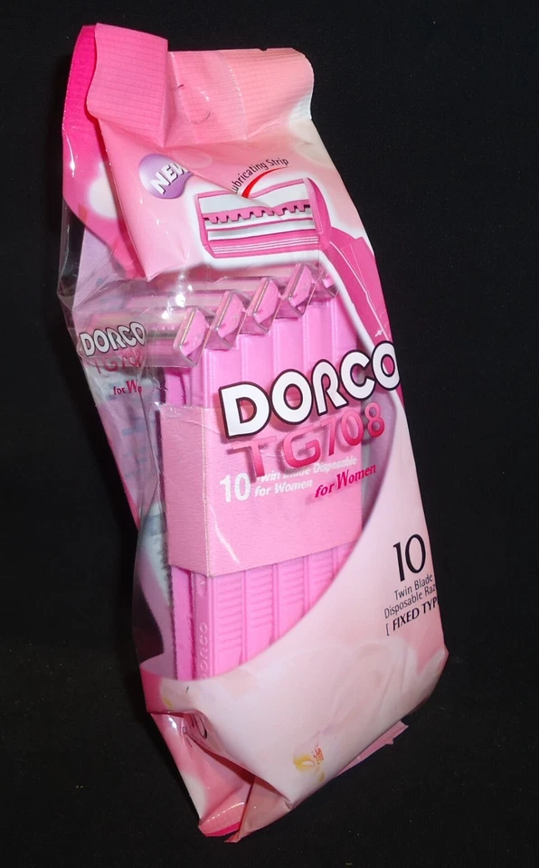 Navaja desechable Dorco TG708 8 unidades fijas de doble hoja para mujer paquete de 10/paquete total 80 Foto 3 de 4