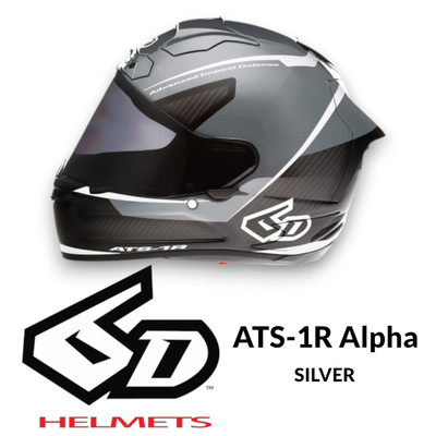 6D ATS-1R Alpha Silver Helmet size X-Large