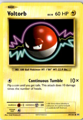 Pokemon Voltorb 39/108 - XY Evolutions - Common Near Mint English