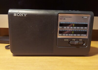 Sony ICF-38 Portable AM/FM 2 Band Radio ~ Tested, Working Great! | eBay