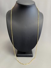 SHARP  STAMPED 18K GOLD FILLED 1.6mm BOX CHAIN 30" LONG FITS PENDANT NECKLACE