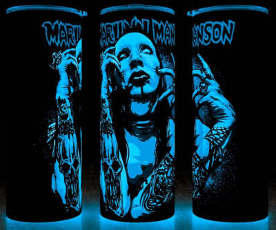 Glow in the Dark Marilyn Manson Heavy Metal Legend Cup Mug Tumbler 20oz