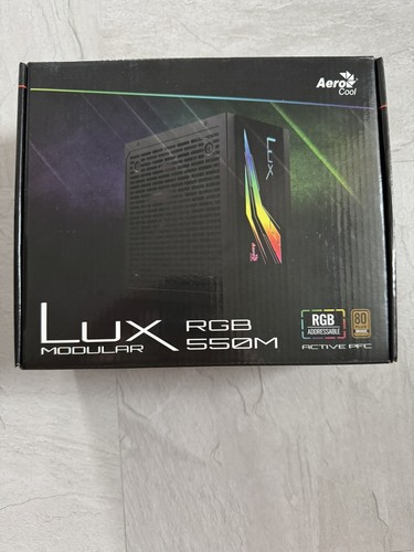 AeroCool LUX RGB 550M 550 Watt Desktop PC Netzteil Semi-Modular