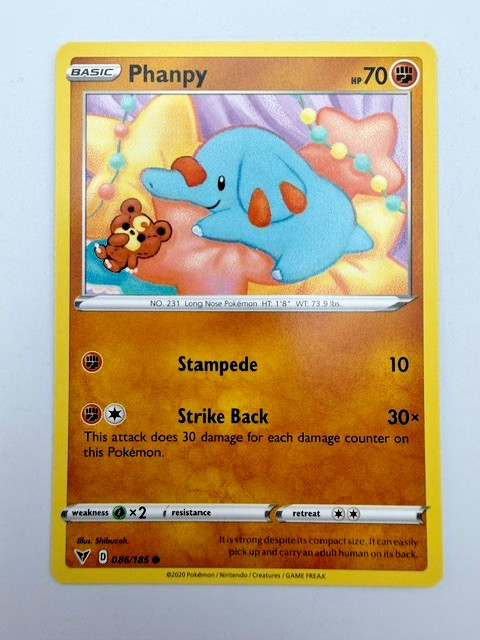 #086/185 Phanpy Normal Common - Pokémon TCG Vivid Voltage English LP