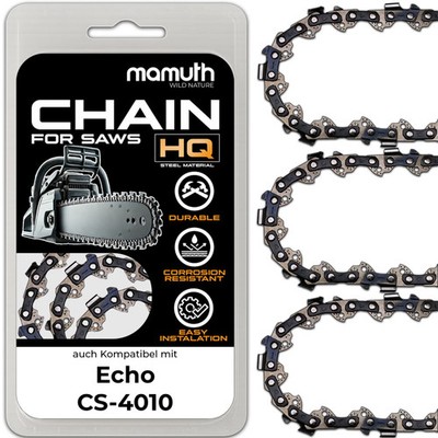 3x Sägekette Kettensäge 45cm 1,5mm 0,325'' 72TG für Echo CS-4010