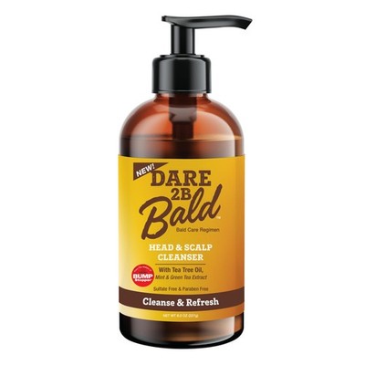 Bald Head Cleanser Shampoo with Tea Tree Oil and Mint 8 Fl Oz for Men