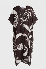 BNWT & Other Stories Brown and White Kaftan Dress Size XS/S