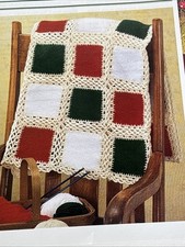 Windowpane Afghan Knitting Pattern Pages From Magazine