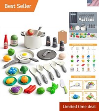 35-Piece Toddler Kitchen Accessories - Non-Toxic Cooking Playset for Kids