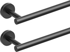 Black Towel Bar for Bathroom Wall, 24 Inch Stainless Steel Towel Racks for Bathr