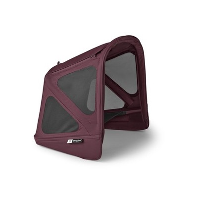 Bugaboo Breezy Sun Canopy - Ventilation, Mosquito Net, UPF 50+, Dark Cherry