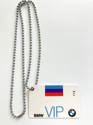 Original BMW VIP Pass Nürburgring Pavillon | Inkl. Kette | BMW M-Farben