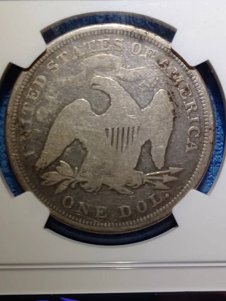 1871 Seated Liberty Silver Dollar NGC G6 Great Workingman Dollar - Image 4 of 4