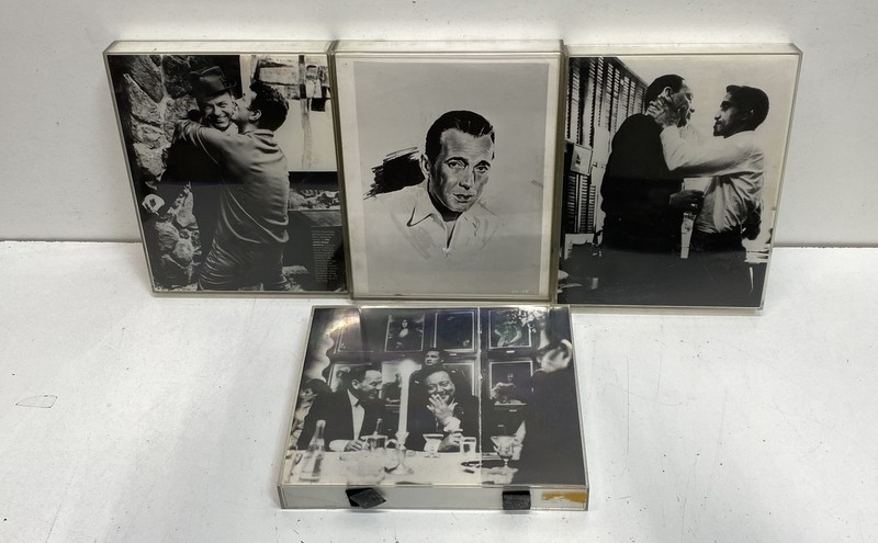 Vintage Rat Pack & Humphrey Bogart Framed Photo Print Lot 4 Sinatra Martin Davis