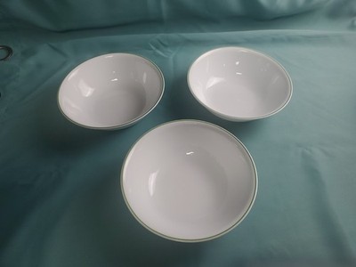 Corelle Green Rim 8-1/2'' Vegetable Serving Bowls - Set of 3