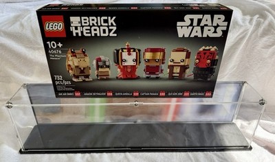 LEGO STAR WARS BRICKHEADZ: Phantom Menace (40676) & Wicked Brick Display Case