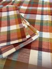 Fall Plaid Tablecloth 56x92 8 Matching Napkins - Autumn Harvest Check