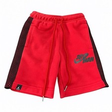 Jordan Jumpman Red Black Mesh Trim Athletic Shorts Youth Med