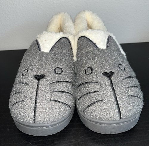 Gara Tia Slippers Women's Size 5-5.5 Kitty Cat House Shoe Sherpa EU 35-36 NEW - Picture 2 of 7