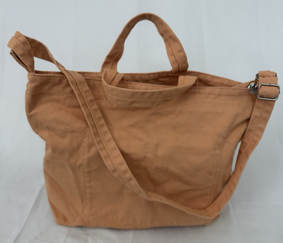 Baggu Horizontal Cotton Zip Duck Bag in Bisque Peach Recycled Cotton Canvas