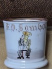 Antique Haviland Limoges Occupational Shaving Mug Tuba Musician w/ Steriliz 100  — photo 2